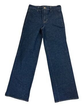 J. Crew ’96 Slim Wide Leg Jeans 26 High Rise Dark Wash Straight Vintage Style